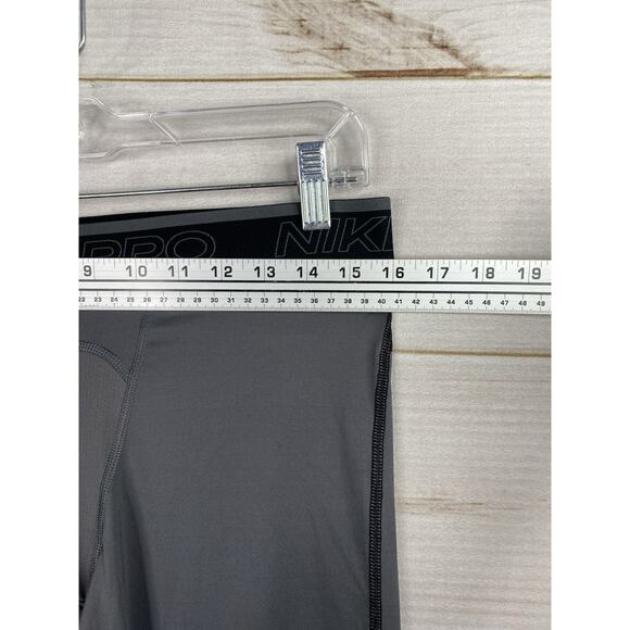 Nike Pro Compression Pants Men's XL Gray Black 3/4 Dri-Fit Training Tights - Picture 3 of 9